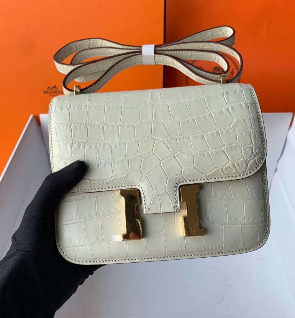 1:1 Replica Hermes Constance White/Grey/Green/Yellow For Women 19cm / 7.4in
