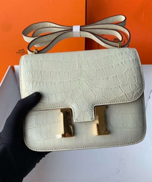 1:1 Replica Hermes Constance White/Grey/Green/Yellow For Women 19cm / 7.4in