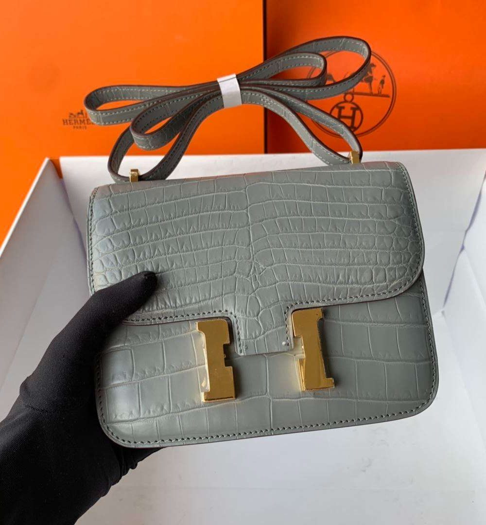 1:1 Replica Hermes Constance White/Grey/Green/Yellow For Women 19cm / 7.4in
