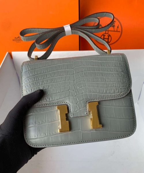 1:1 Replica Hermes Constance White/Grey/Green/Yellow For Women 19cm / 7.4in