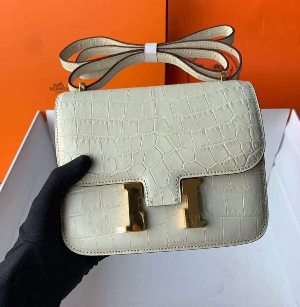 1:1 Replica Hermes Constance White/Grey/Green/Yellow For Women 19cm / 7.4in
