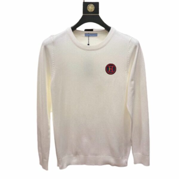 Hermes Cotton Crewneck Sweatshirt White For Men