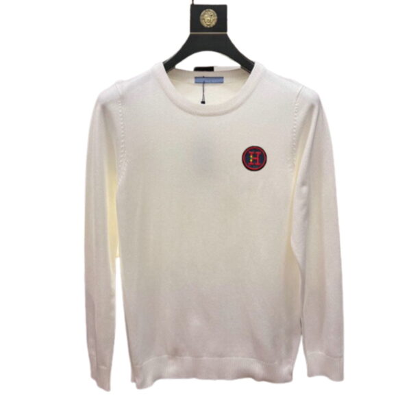 Hermes Cotton Crewneck Sweatshirt White For Men