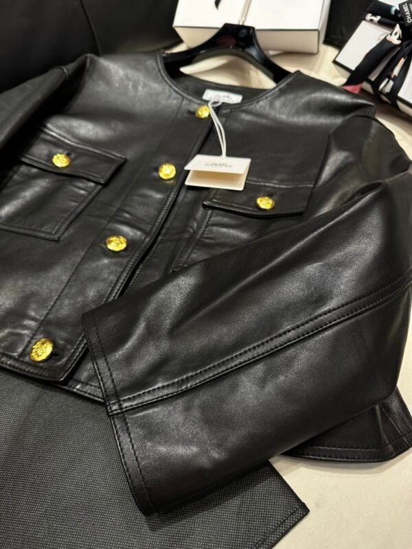 Hermes Cropped Jacket Black For Women