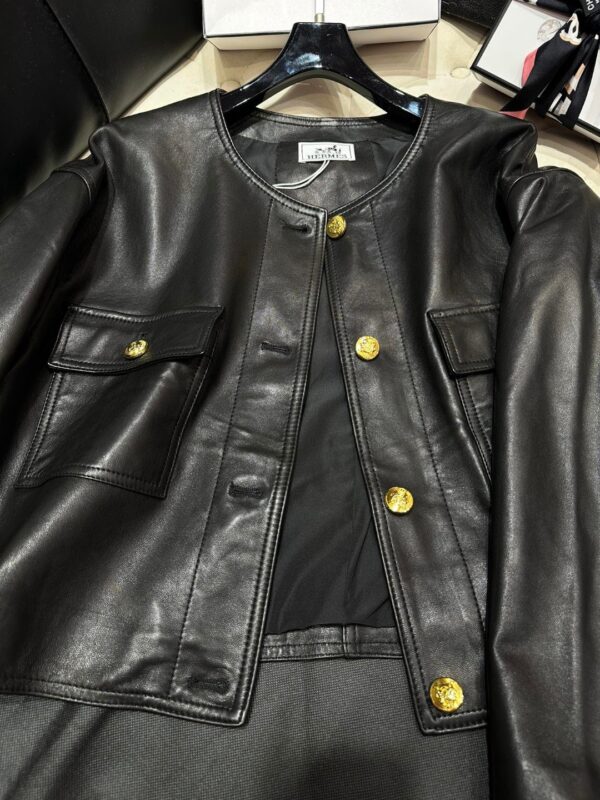 Hermes Cropped Jacket Black For Women