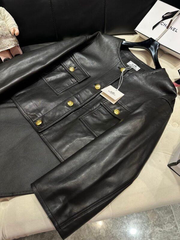 Hermes Cropped Jacket Black For Women