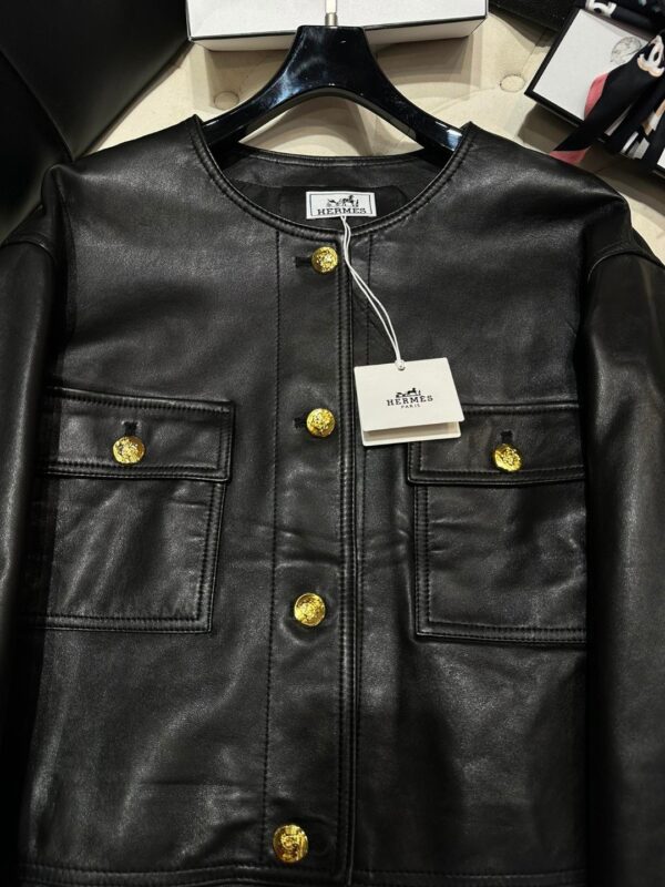 Hermes Cropped Jacket Black For Women