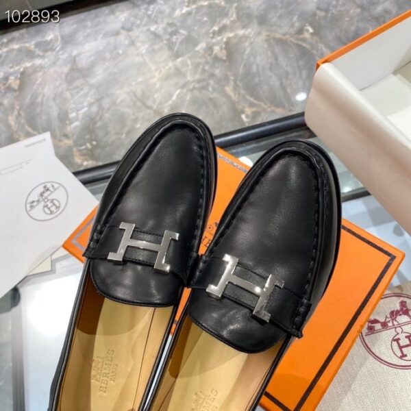 Hermes Dauphine 70 Loafer Black For Women, Women's Shoes H212091Z 02350