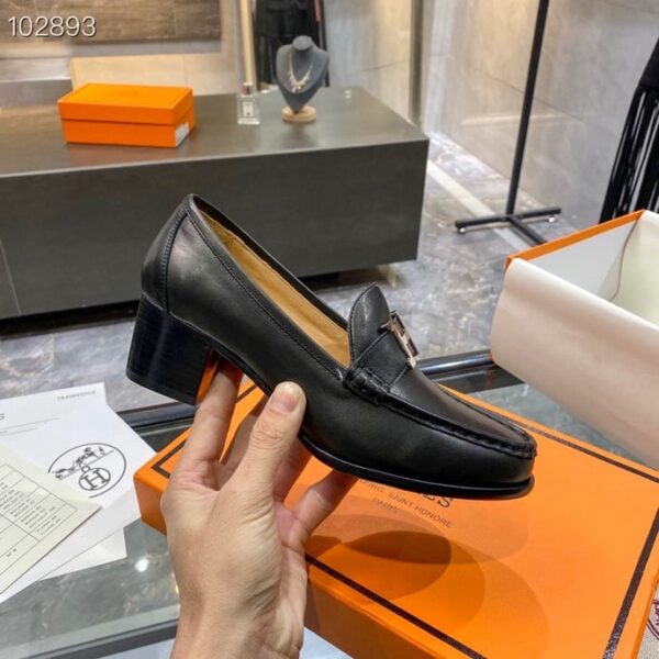 Hermes Dauphine 70 Loafer Black For Women, Women's Shoes H212091Z 02350