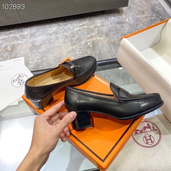 Hermes Dauphine 70 Loafer Black For Women, Women's Shoes H212091Z 02350