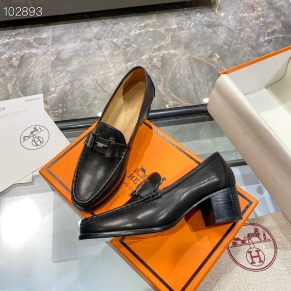 Hermes Dauphine 70 Loafer Black For Women, Women's Shoes H212091Z 02350