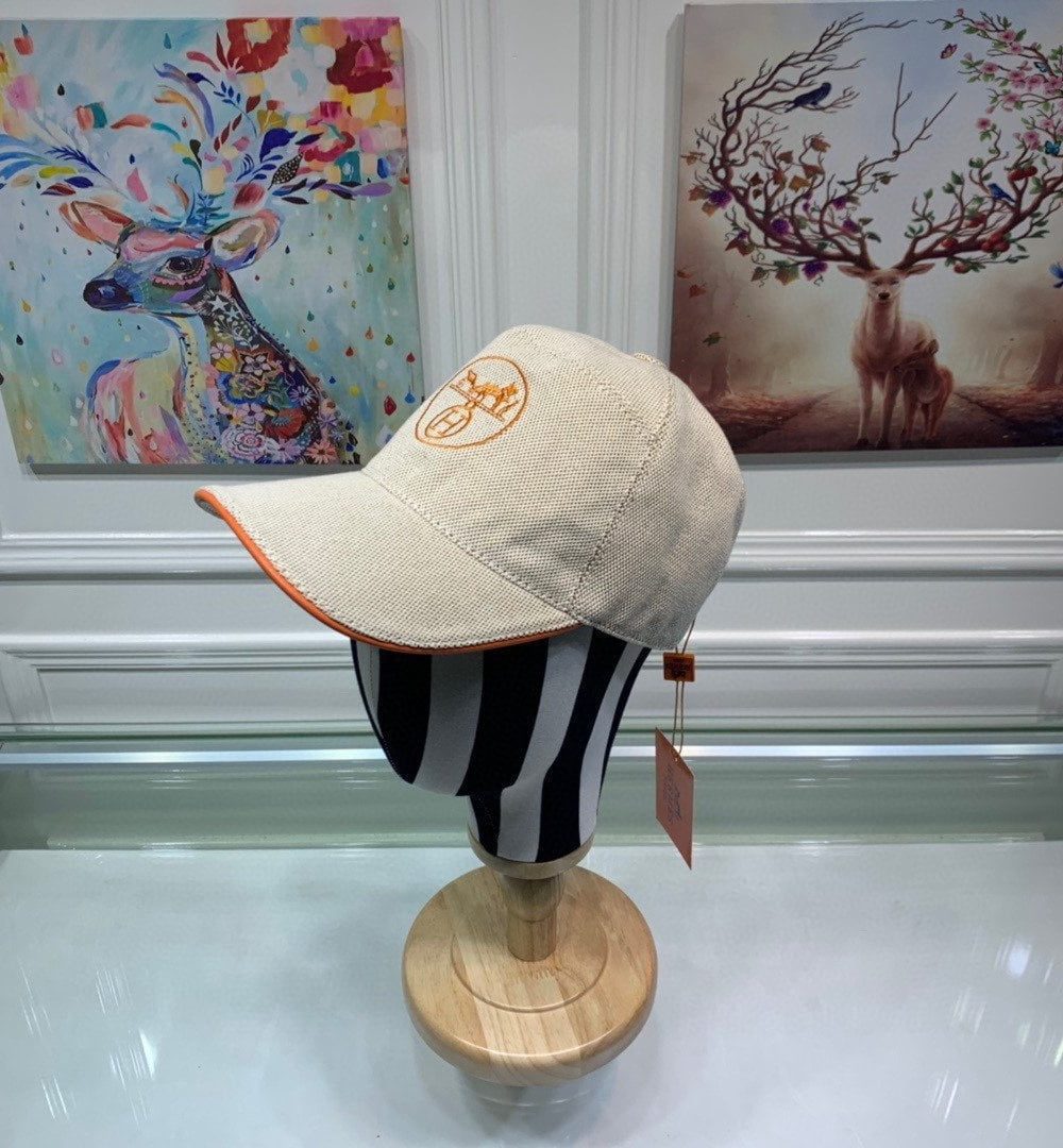 Hermes Davis H Primavera Cap Beige Hermes Cap