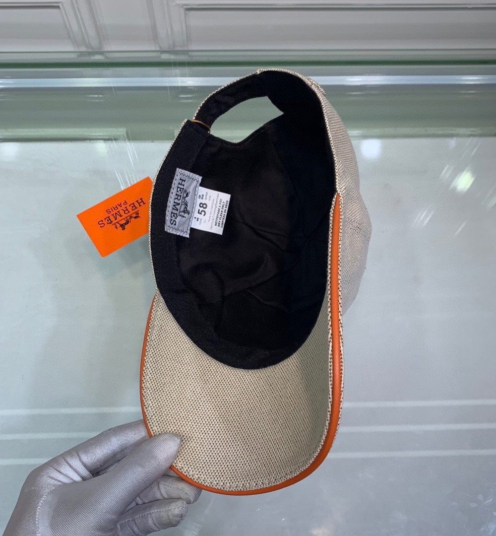 Hermes Davis H Primavera Cap Beige Hermes Cap