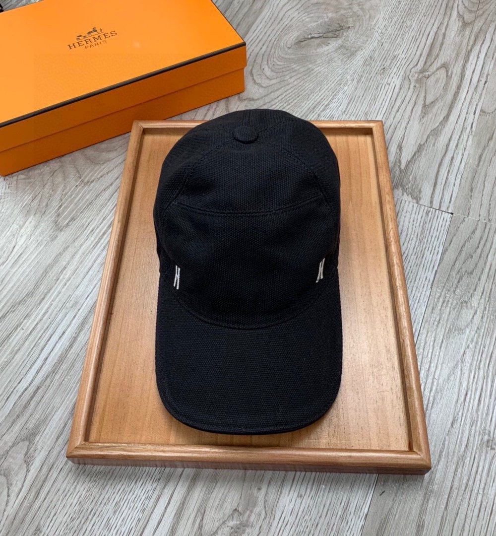 Hermes Davis H Primavera Cap Black Hermes Cap