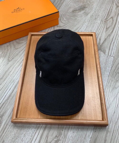 Hermes Davis H Primavera Cap Black Hermes Cap