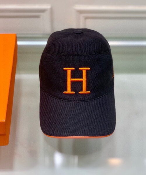 Hermes Davis H Primavera Cap Black Hermes Cap