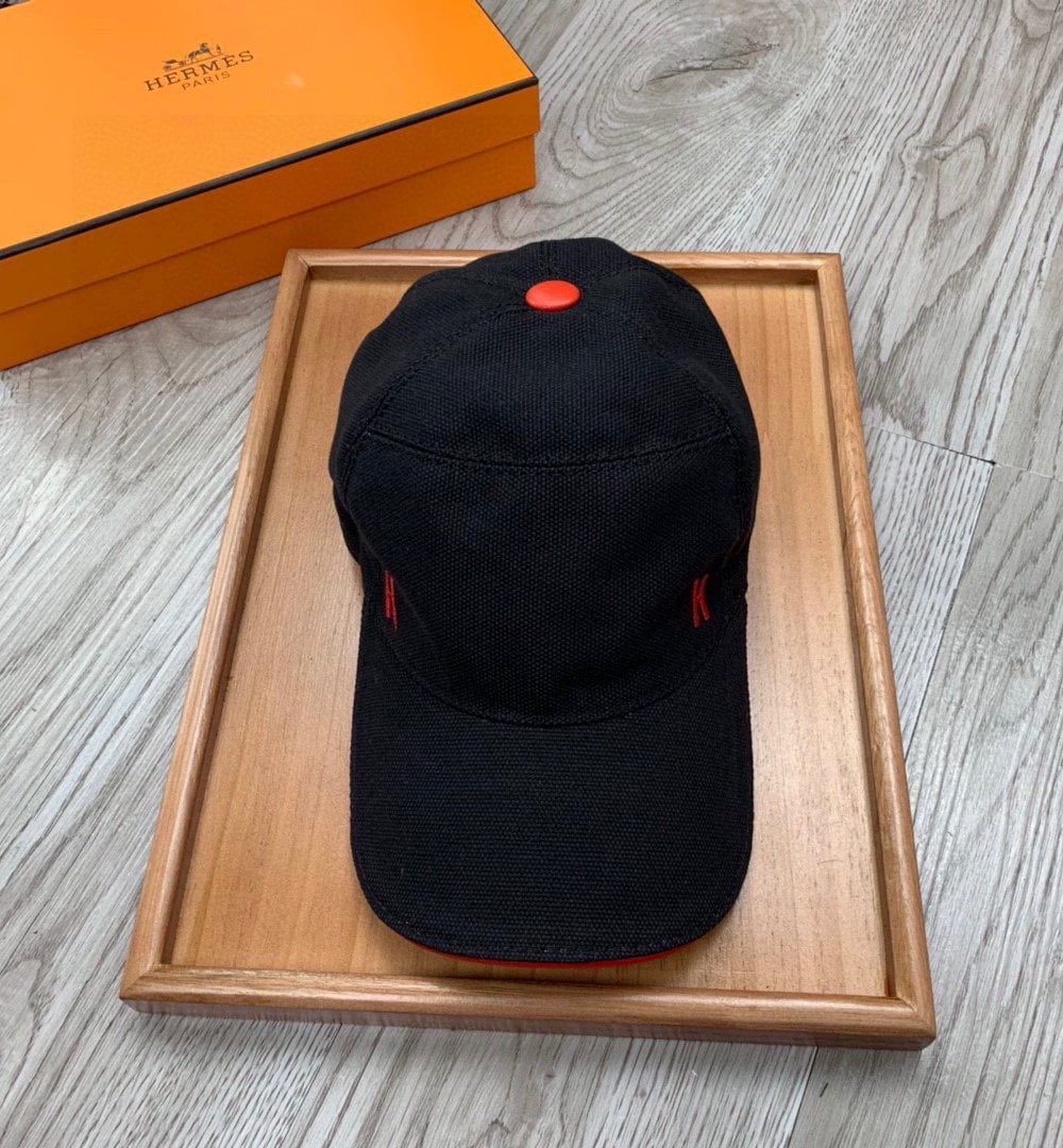 Hermes Davis H Primavera Cap Black Hermes Cap