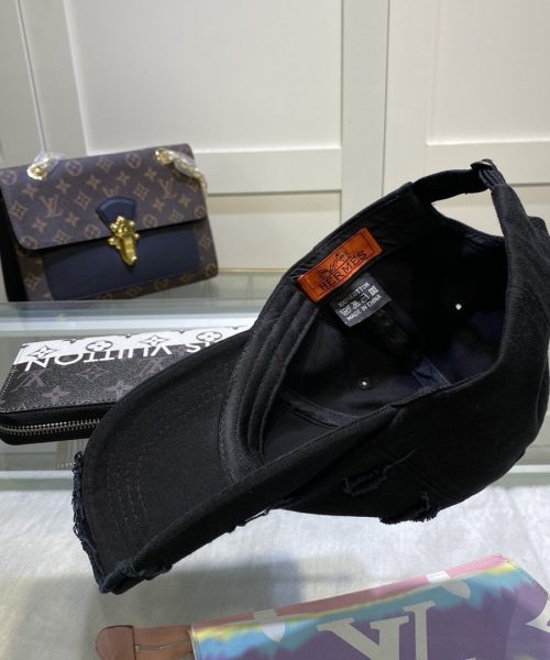 Hermes Davis H Primavera Cap Black Hermes Cap