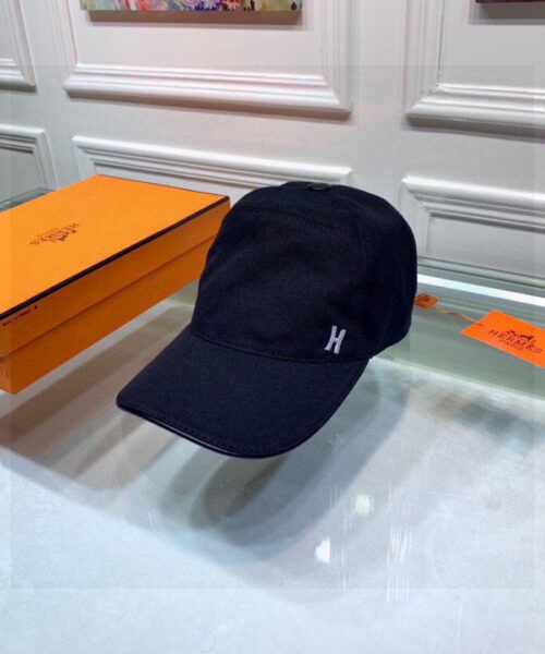Hermes Davis H Primavera Cap Black Hermes Cap