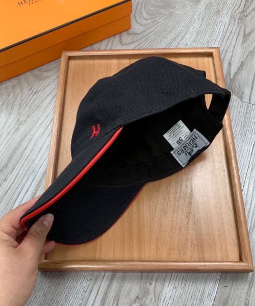 Hermes Davis H Primavera Cap Black Hermes Cap