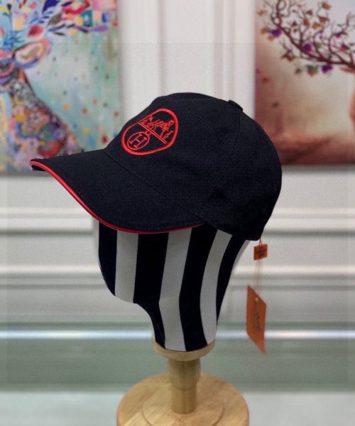 Hermes Davis H Primavera Cap Black Hermes Cap