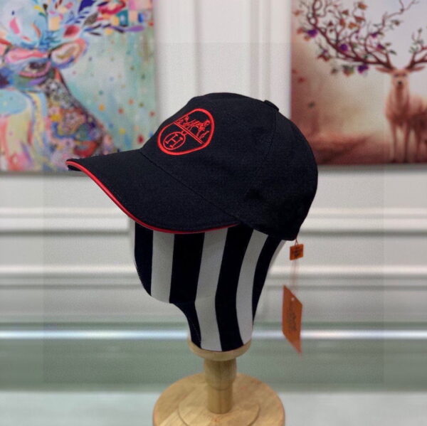 Hermes Davis H Primavera Cap Black Hermes Cap