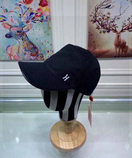 Hermes Davis H Primavera Cap Black Hermes Cap