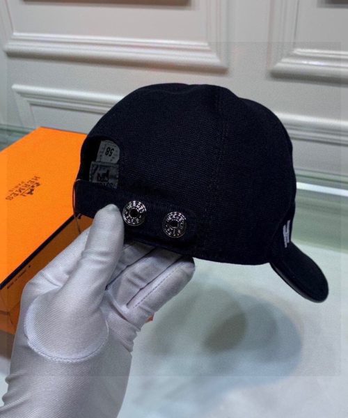 Hermes Davis H Primavera Cap Black Hermes Cap