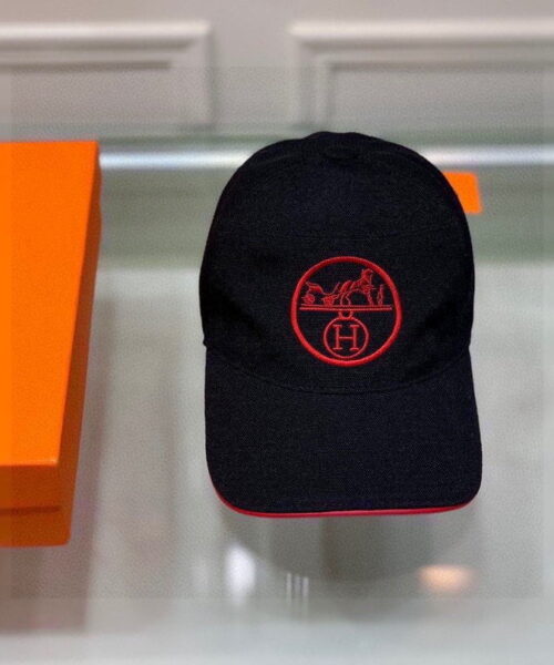 Hermes Davis H Primavera Cap Black Hermes Cap