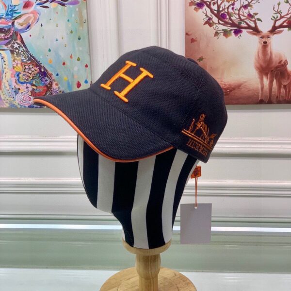 Hermes Davis H Primavera Cap Black Hermes Cap