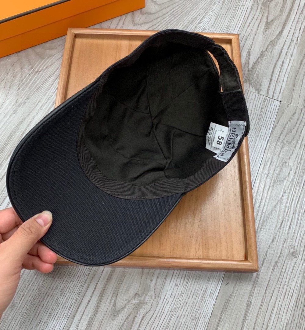 Hermes Davis H Primavera Cap Black Hermes Cap