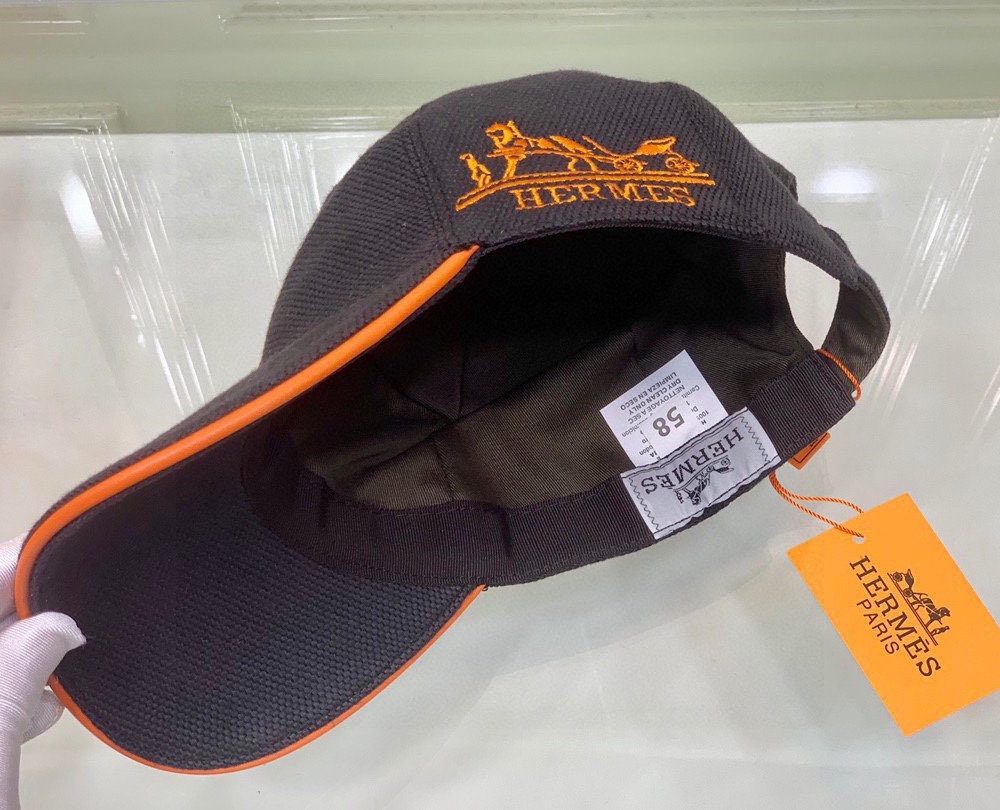 Hermes Davis H Primavera Cap Black Hermes Cap