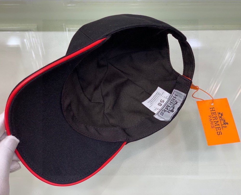 Hermes Davis H Primavera Cap Black Hermes Cap