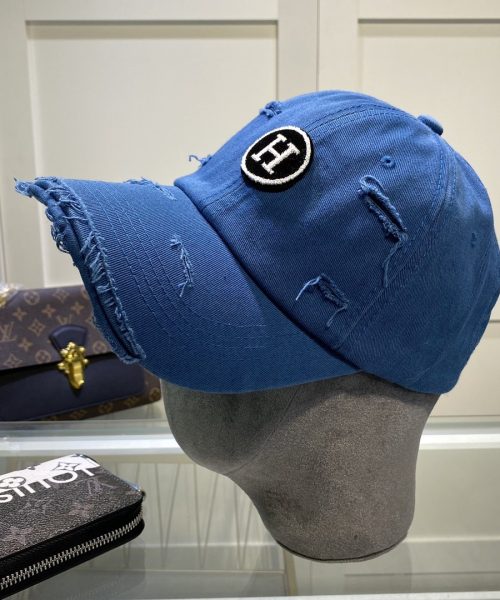 Hermes Davis H Primavera Cap Blue Hermes Cap