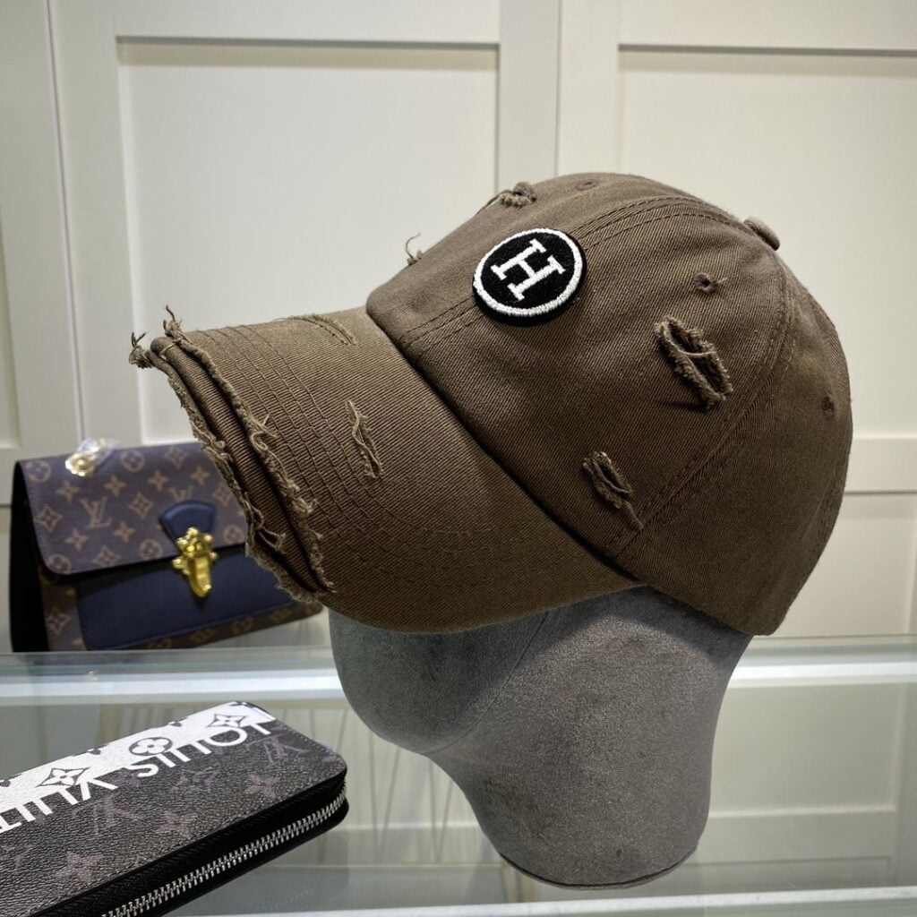 Hermes Davis H Primavera Cap Brown Hermes Cap - Image 2