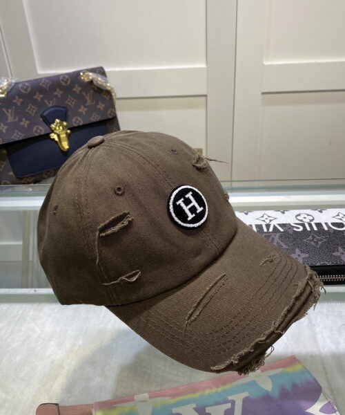 Hermes Davis H Primavera Cap Brown Hermes Cap