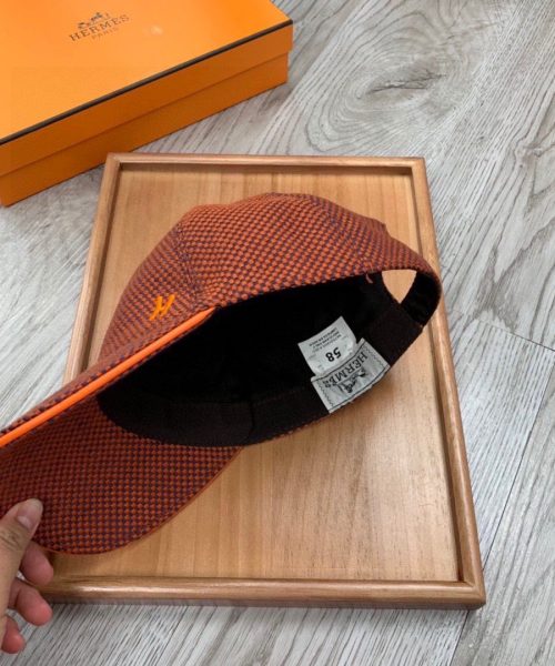 Hermes Davis H Primavera Cap Caro Brown Hermes Cap