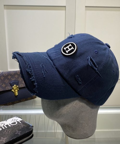 Hermes Davis H Primavera Cap Dark Blue Hermes Cap