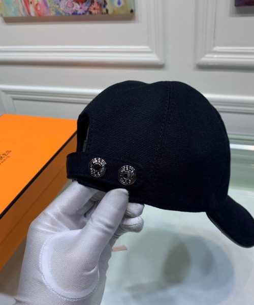 Hermes Davis H Primavera Cap Dark Blue Hermes Cap