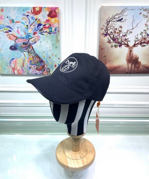 Hermes Davis H Primavera Cap Dark Blue Hermes Cap