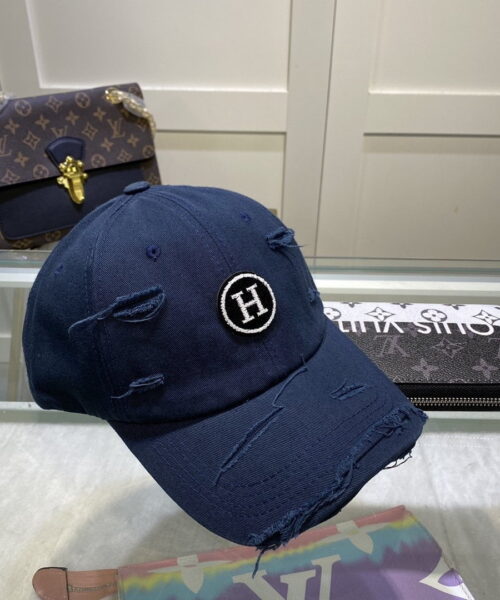 Hermes Davis H Primavera Cap Dark Blue Hermes Cap