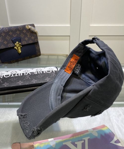 Hermes Davis H Primavera Cap Dark Grey Hermes Cap