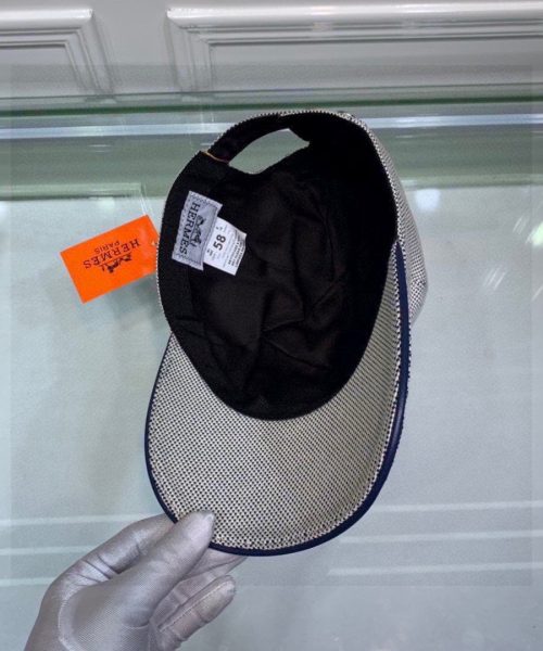 Hermes Davis H Primavera Cap Grey Hermes Cap