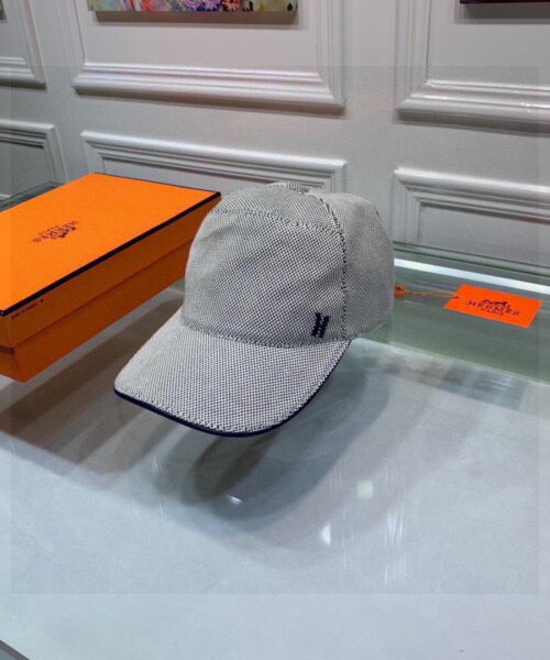Hermes Davis H Primavera Cap Grey Hermes Cap