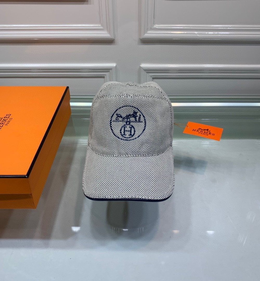 Hermes Davis H Primavera Cap Grey Hermes Cap