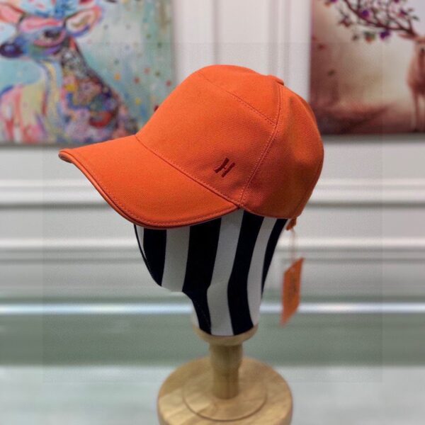 Hermes Davis H Primavera Cap Orange Hermes Cap