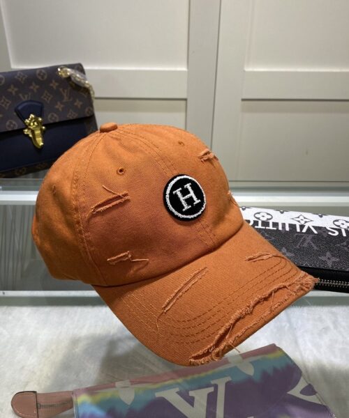 Hermes Davis H Primavera Cap Orange Hermes Cap