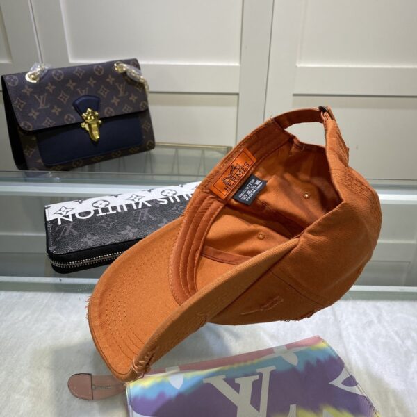 Hermes Davis H Primavera Cap Orange Hermes Cap