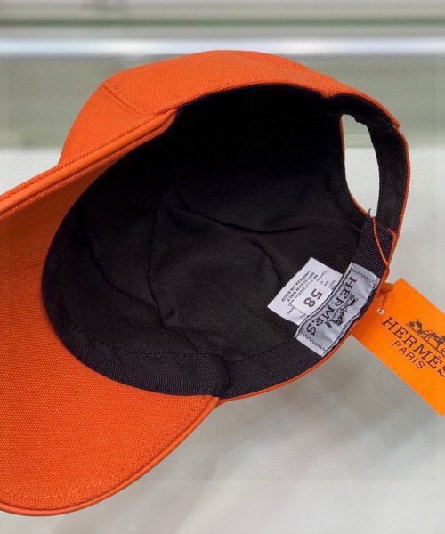Hermes Davis H Primavera Cap Orange Hermes Cap
