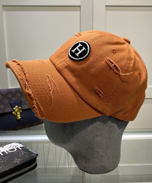 Hermes Davis H Primavera Cap Orange Hermes Cap